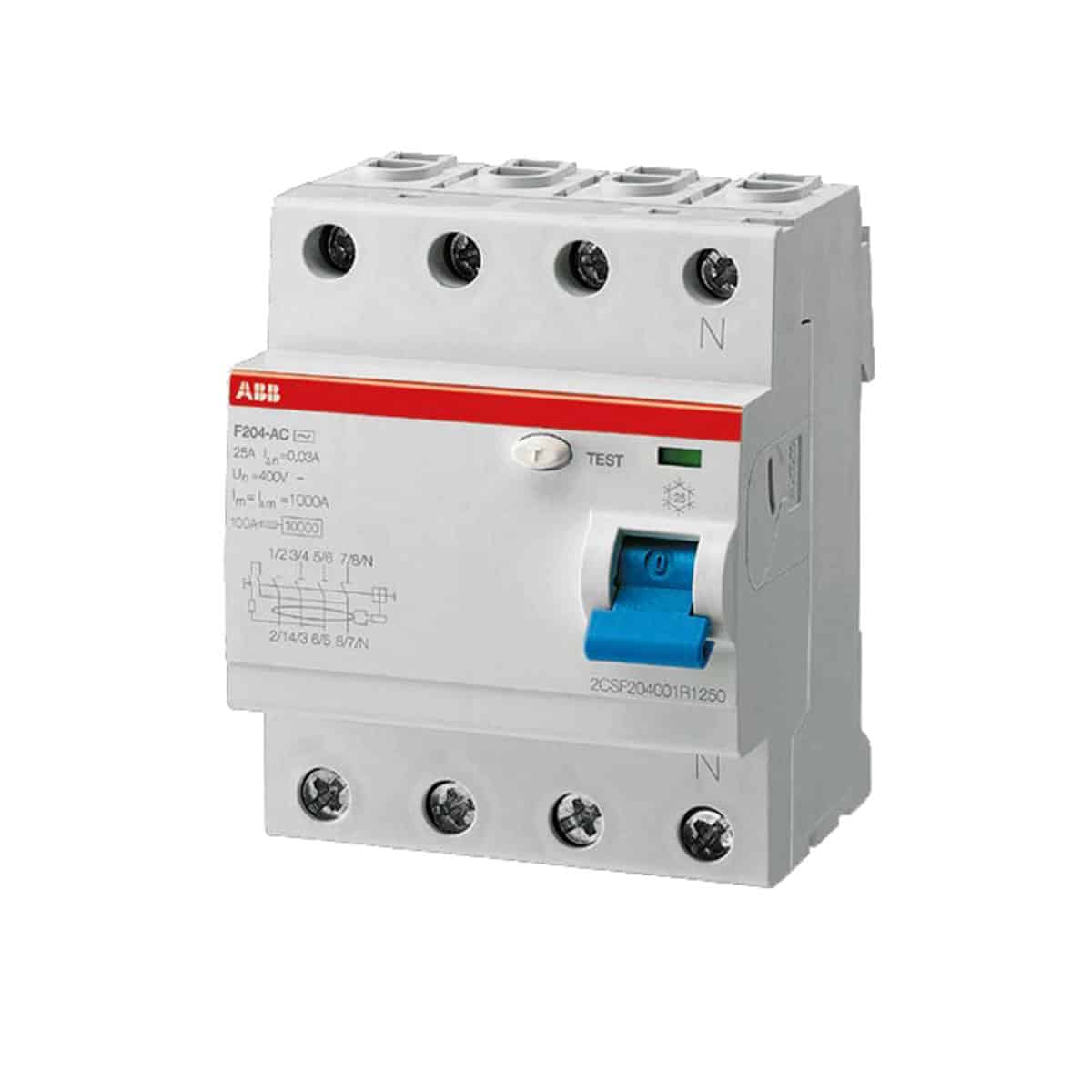 abb jordfeilbryter 63A 100mA S 4P